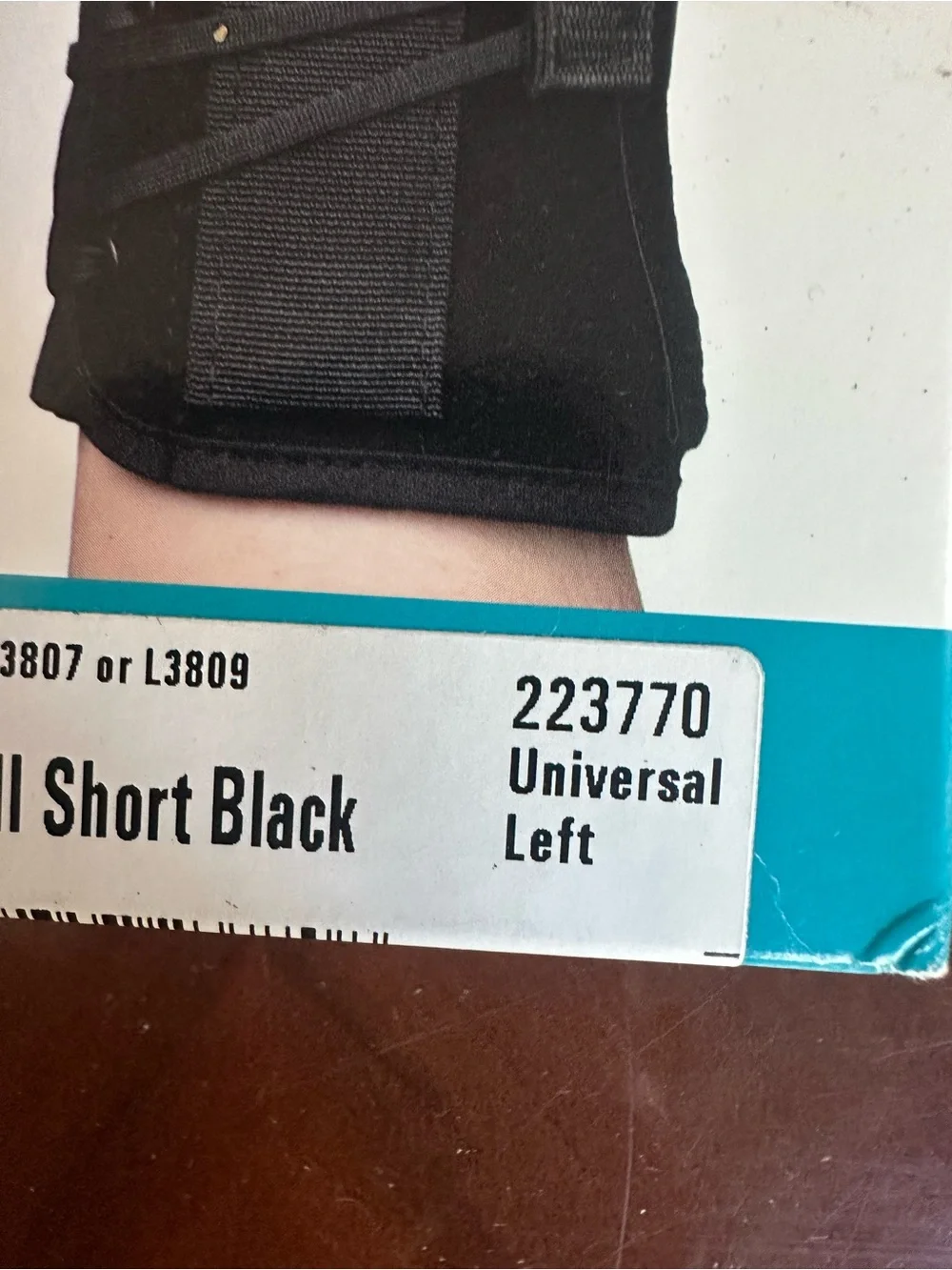Universal Black Ryno-Lacer Short Wrist & Thumb Support (Left & Right)